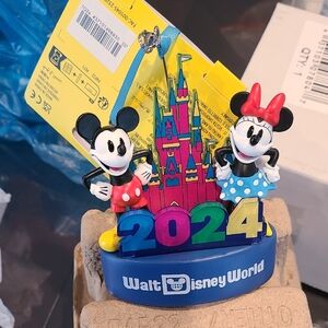 Disney Colorful Mickey and Minnie 2024 Castle Ornament
